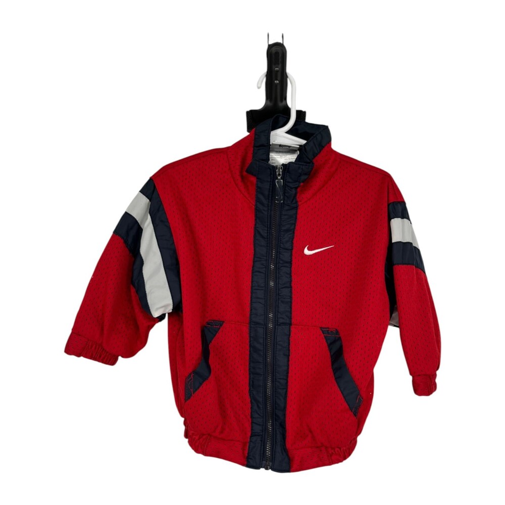 Nike Jacket Toddler Size 2T Vintage Windbreaker Red Mesh Outerwear Gorpcore